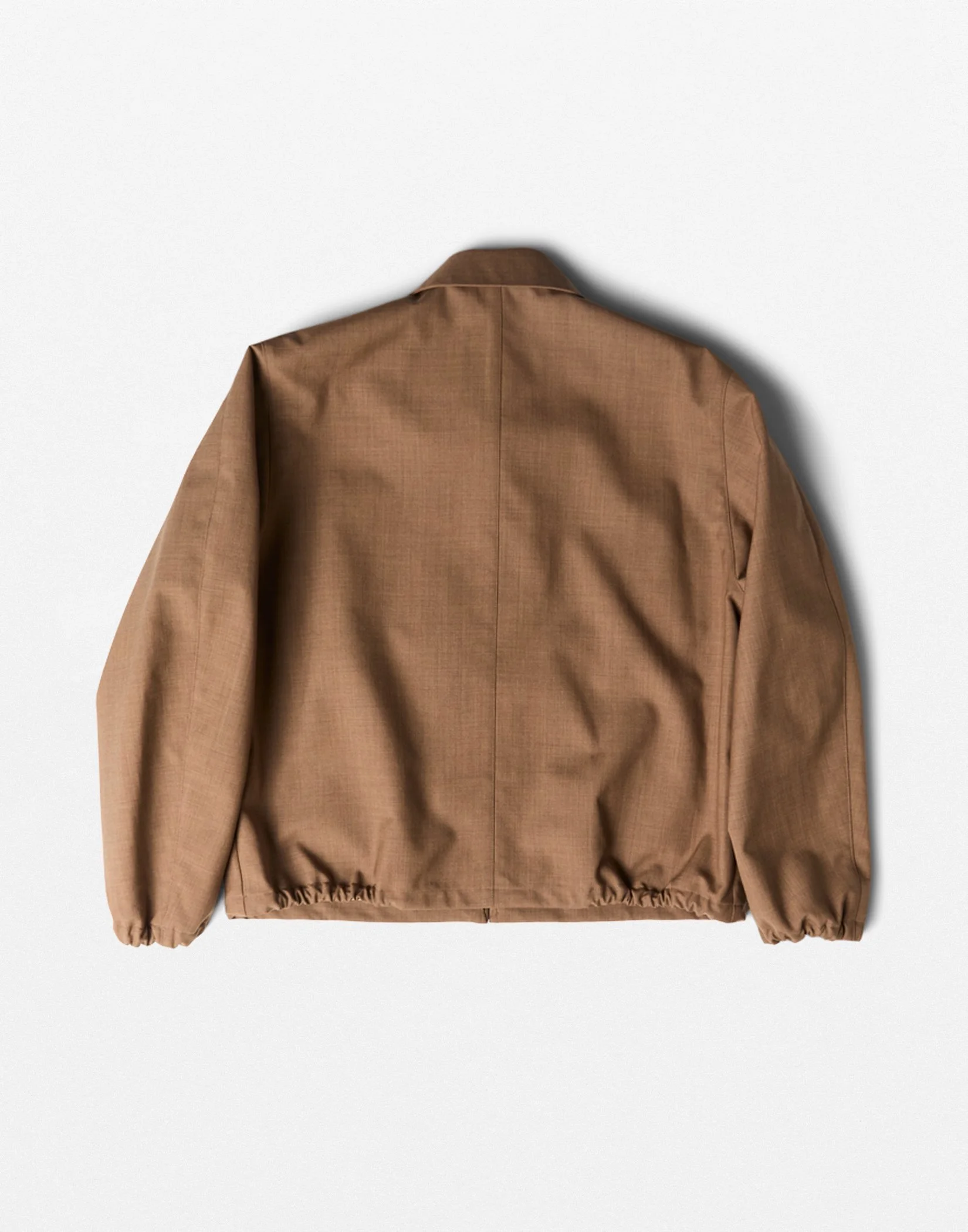 Auralee - BONDED TROPICAL WOOL ZIP BLOUSON (TOP BROWN) — EQUIPMENT